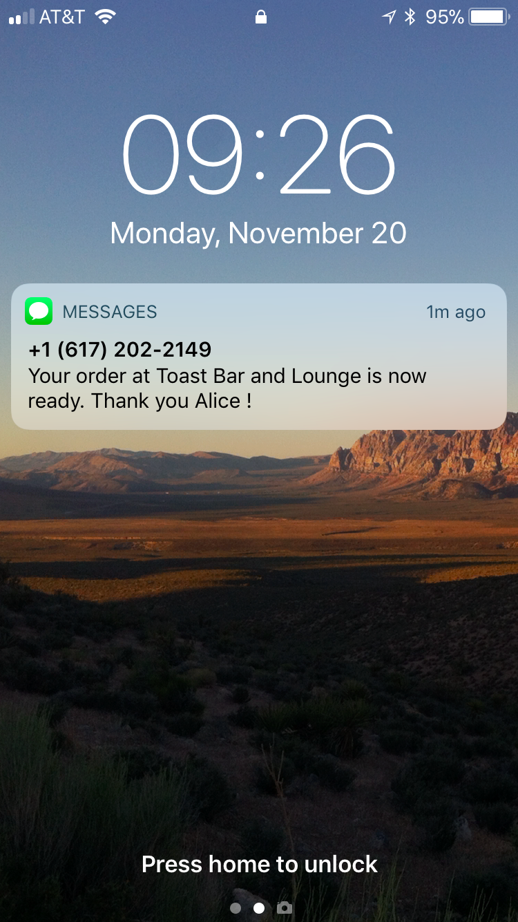 order notifications