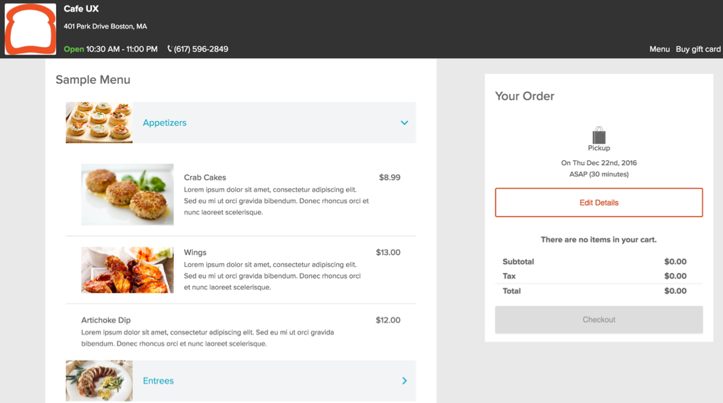 online ordering