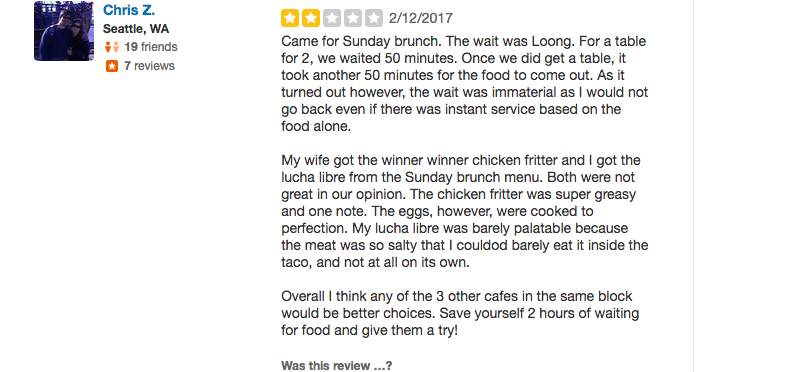 RESTAURANT REVIEWS